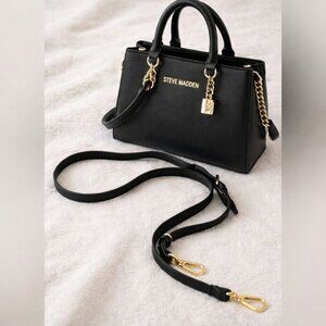 Steve Madden Black Leather Adjustable Shoulder Strap - NWOT